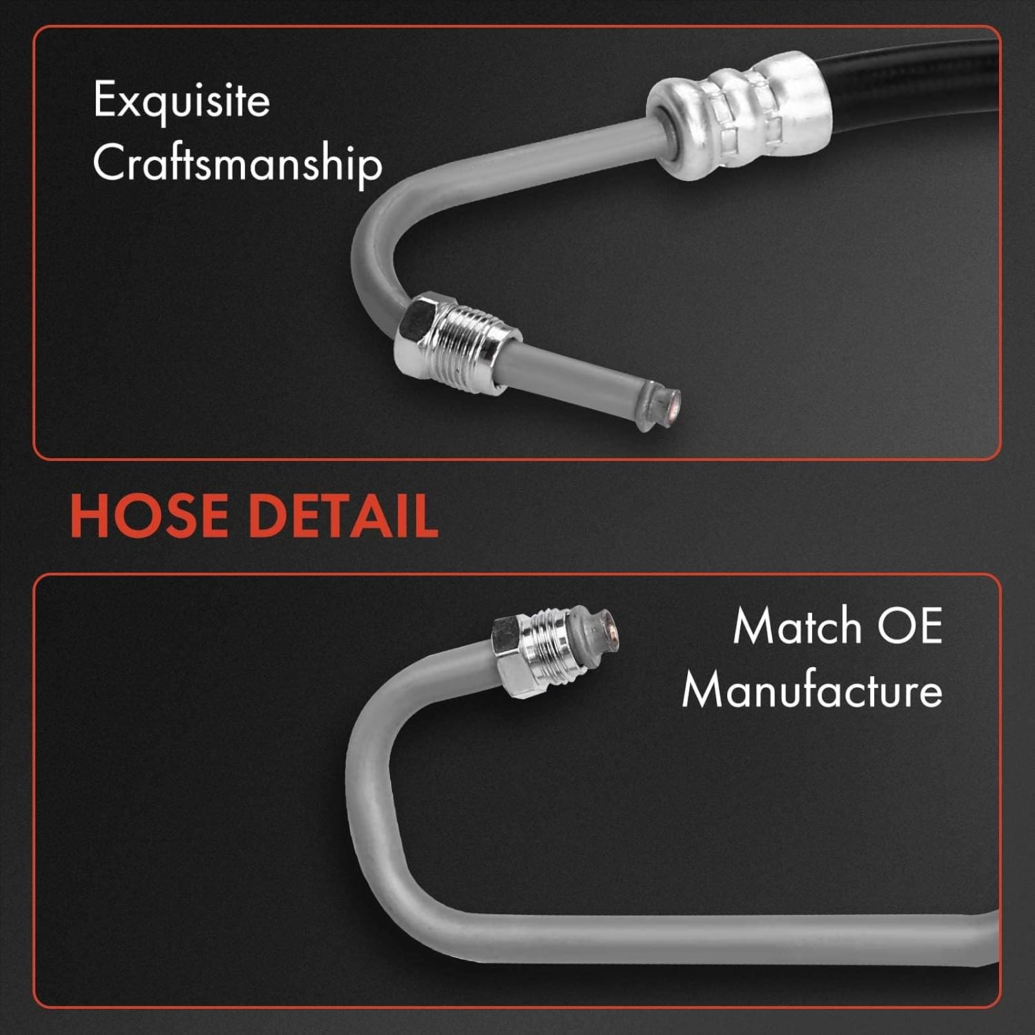 A-Premium Power Steering Pressure Hose Line Assembly Compatible with Dodge Stratus 1995-2000 & Chrysler Breeze 1996, Stratus 1995-1997, Cirrus & Plymouth Breeze, L4 2.0L 2.4L, Pump to Rack/Gear