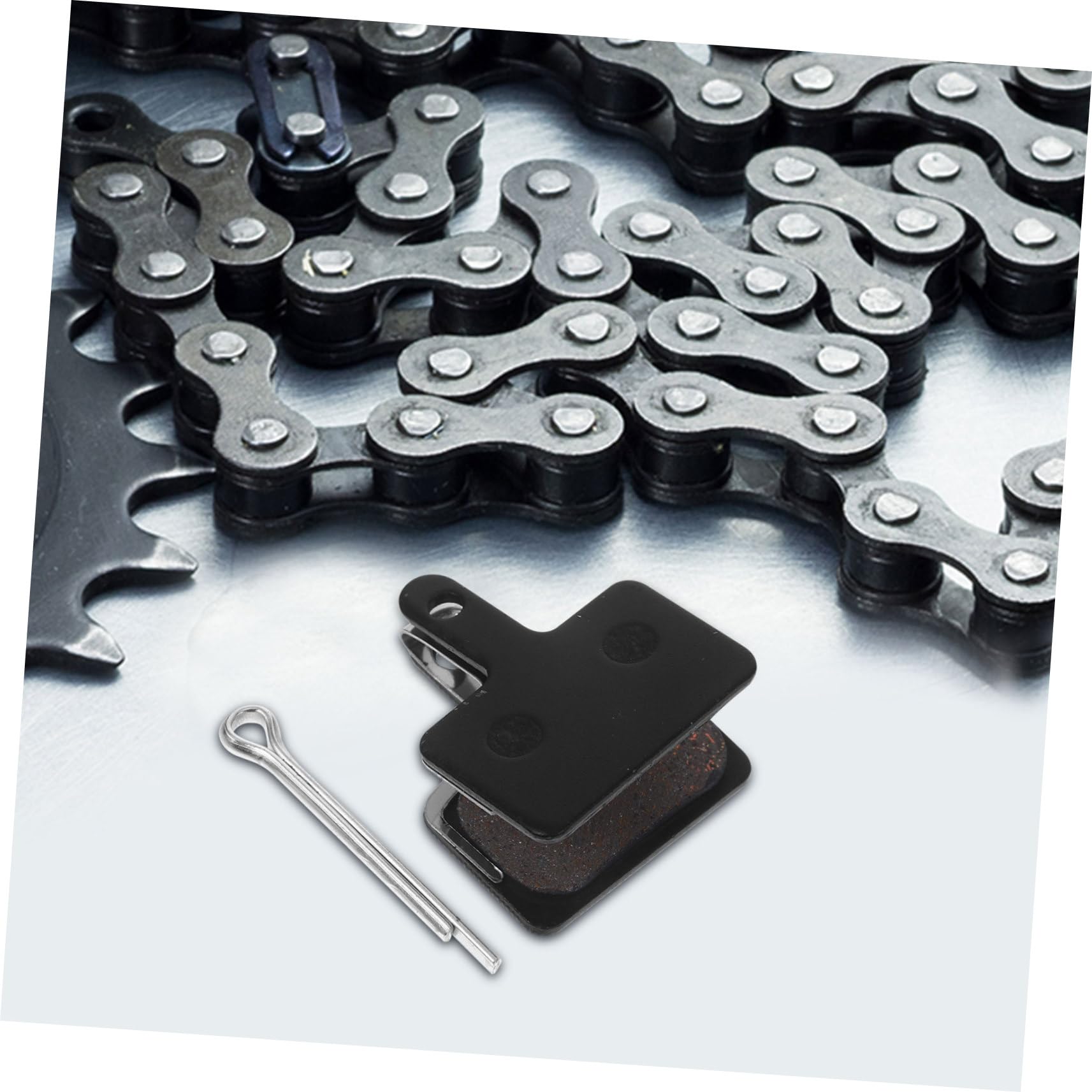 Kisangel Bremsbeläge für Fahrräder Fahrradbeleuchtung vorne und hinten Scheibenbremsscheiben Bicycle Repair kit Bike Brakes Radfahren Bremsbelag Leichter Fahrradbremsbelag Black
