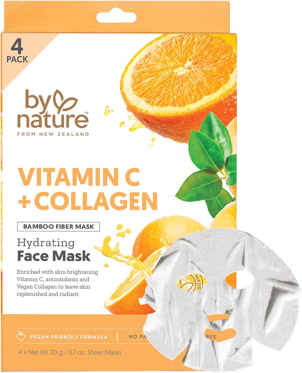 Vitamin C + Collagen Sheet Mask with Vitamin E - 4-Pack