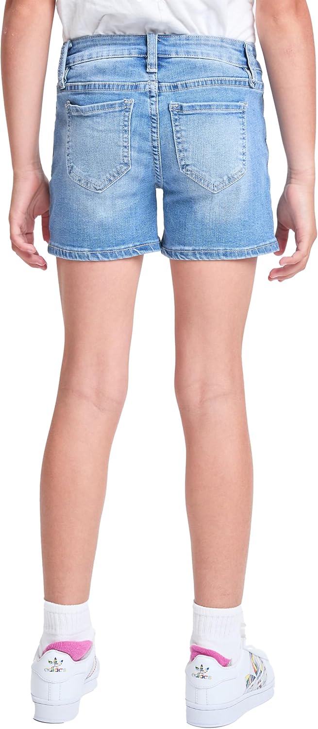 YMI Women's YMI Jeans Girls Pink Heart Print Clean Hem Shorts