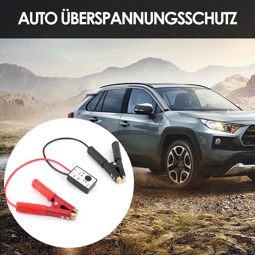 Keenso - Protector de sobretensiones para Coche Rectangular de Metal, 12 V/24 V, 150 mm, Protege el Equipo electrónico Durante la Soldadura o el Arranque