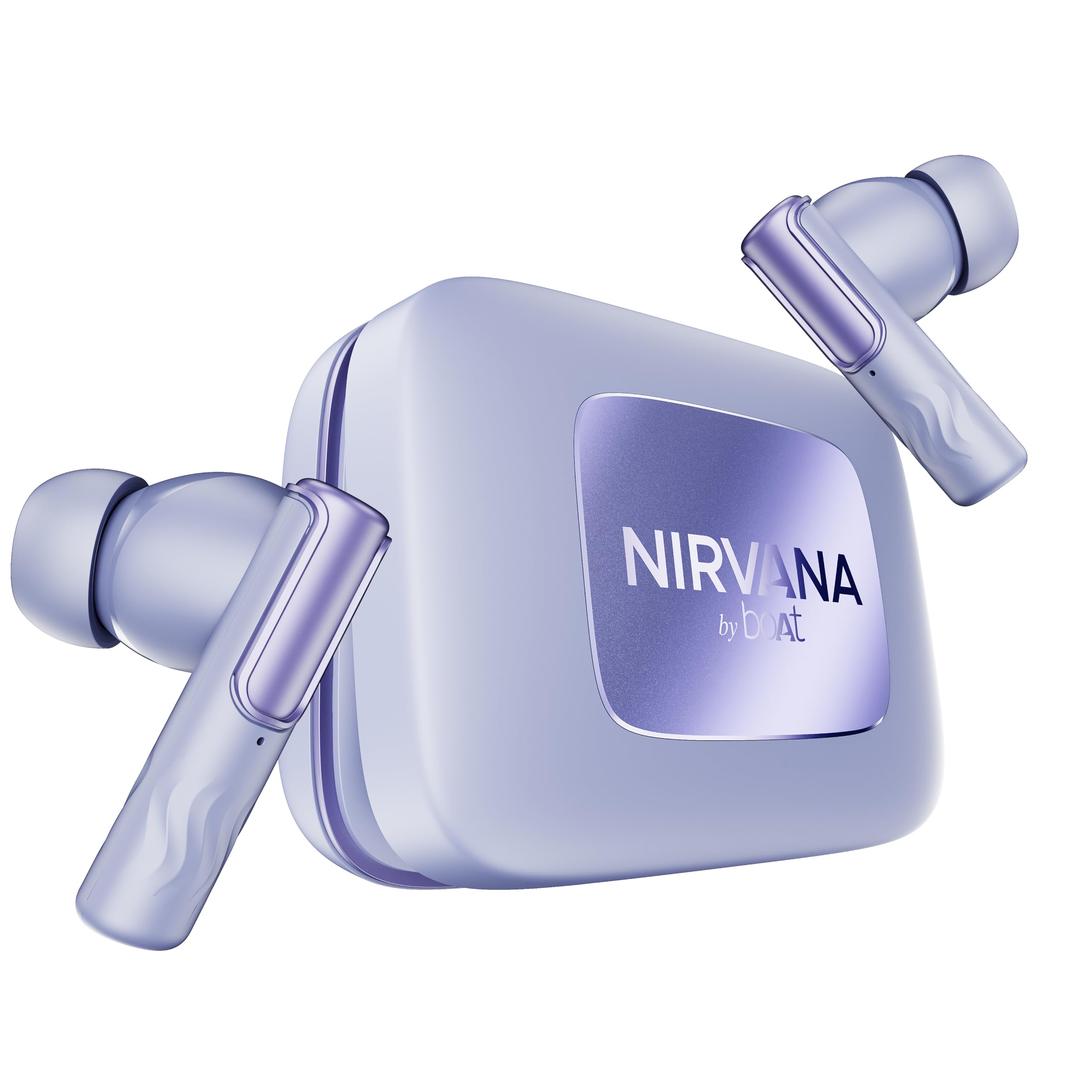 boAt Nirvana Ivy Pro (2025 Launch), Dolby Atmos w/Head Tracking, 52dB Hybrid Adaptive ANC,Hi-Res LDAC, Titanium Dual Drivers, Bluetooth Earbuds, TWS Ear Buds Wireless Earphones w/mic (Purple Haze)
