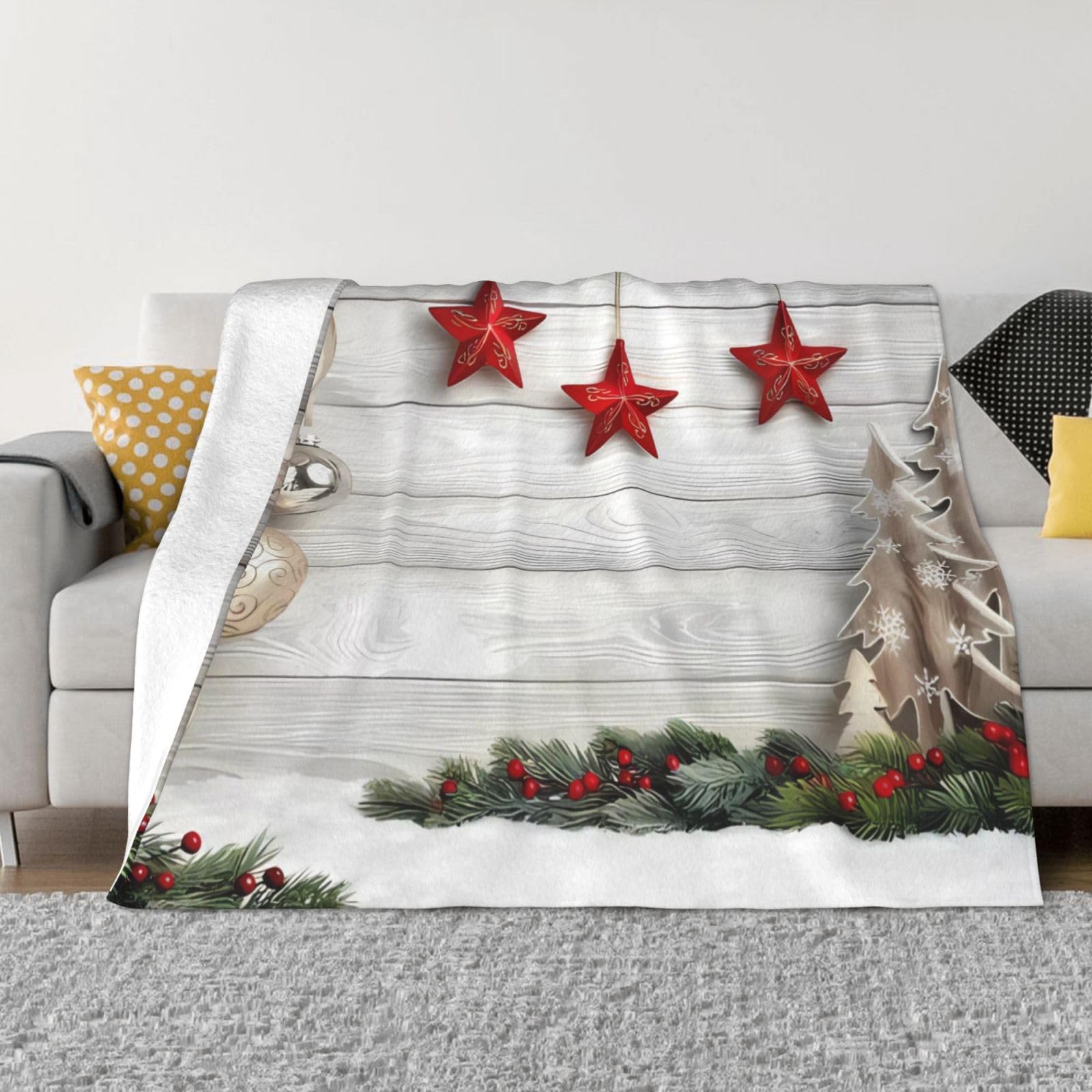 Couverture en flanelle sapin de Noël un cadeau utile pour lit et voyage
