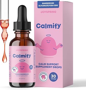 JoySpring Calmify Kids Magnesium Glycinate Drops, 30 Servings, 3+