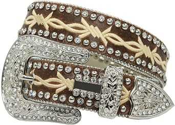 Womens Leather Belt,Leather Rhinestone Belt Hip Hop Style Mens Belt Work Business Belt