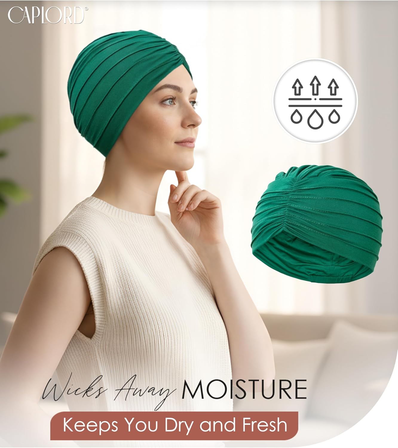 CAPLORD Chemo Cap, Soft Hat for Hair Loss, Headwear for Chemo Patients, Turban Beanie for Cancer Alopecia, Head Cover, Hijab - Image 4