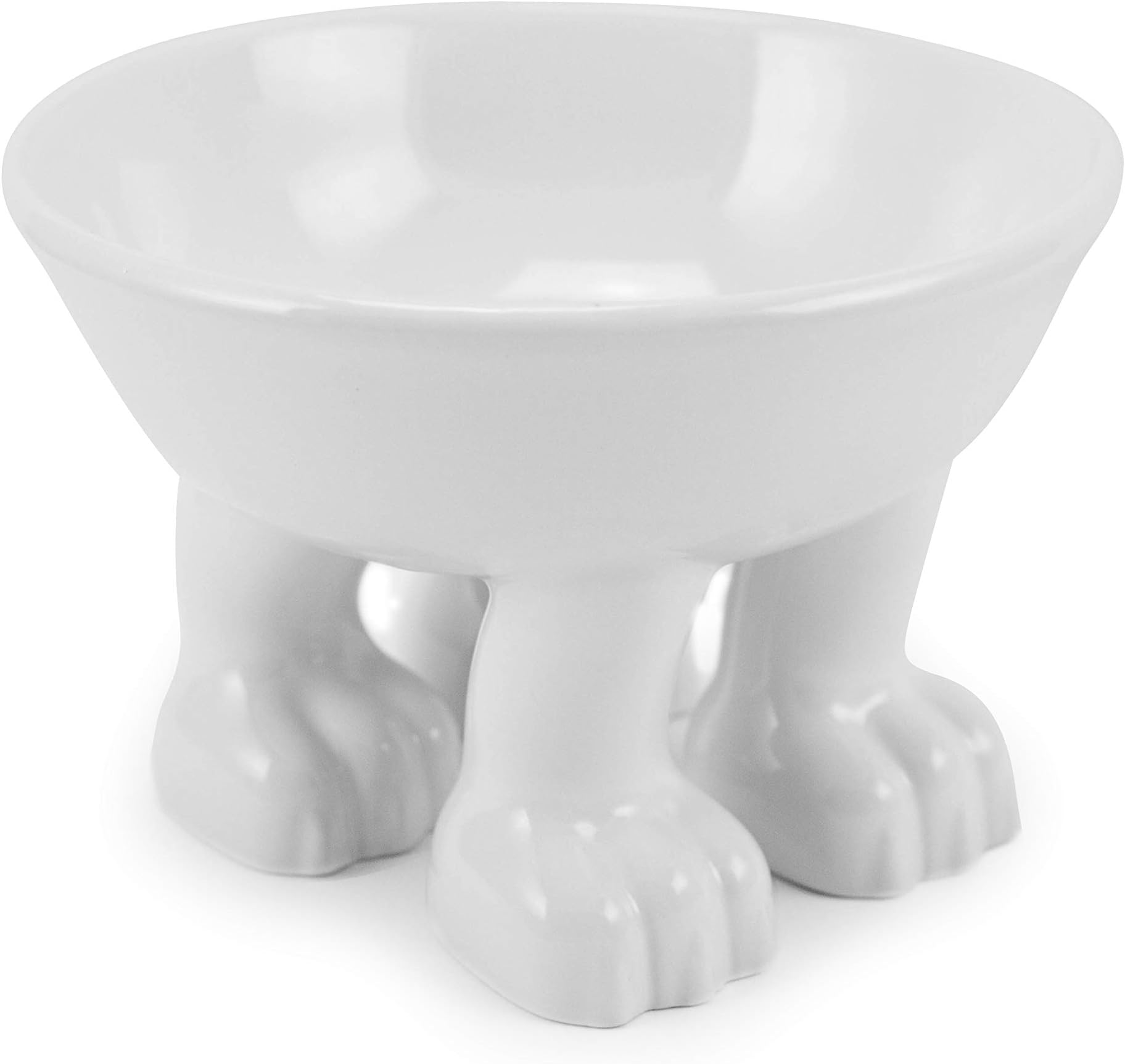 Cat Footed Bowl, White, Medium