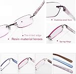 3-Pack Lunettes de lecture sans ardeur pour femmes, Légères lecteurs de charnières de printemps, Elégantes lunettes artistiques classiques UV 400