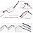 FEIVSN 3-Pack Rimless Reading Glasses For Women, Lightweight Spring Hinge Readers, Classic Elegant Artistic Eyeglasses UV 400 (Mix 3.0 Etc)