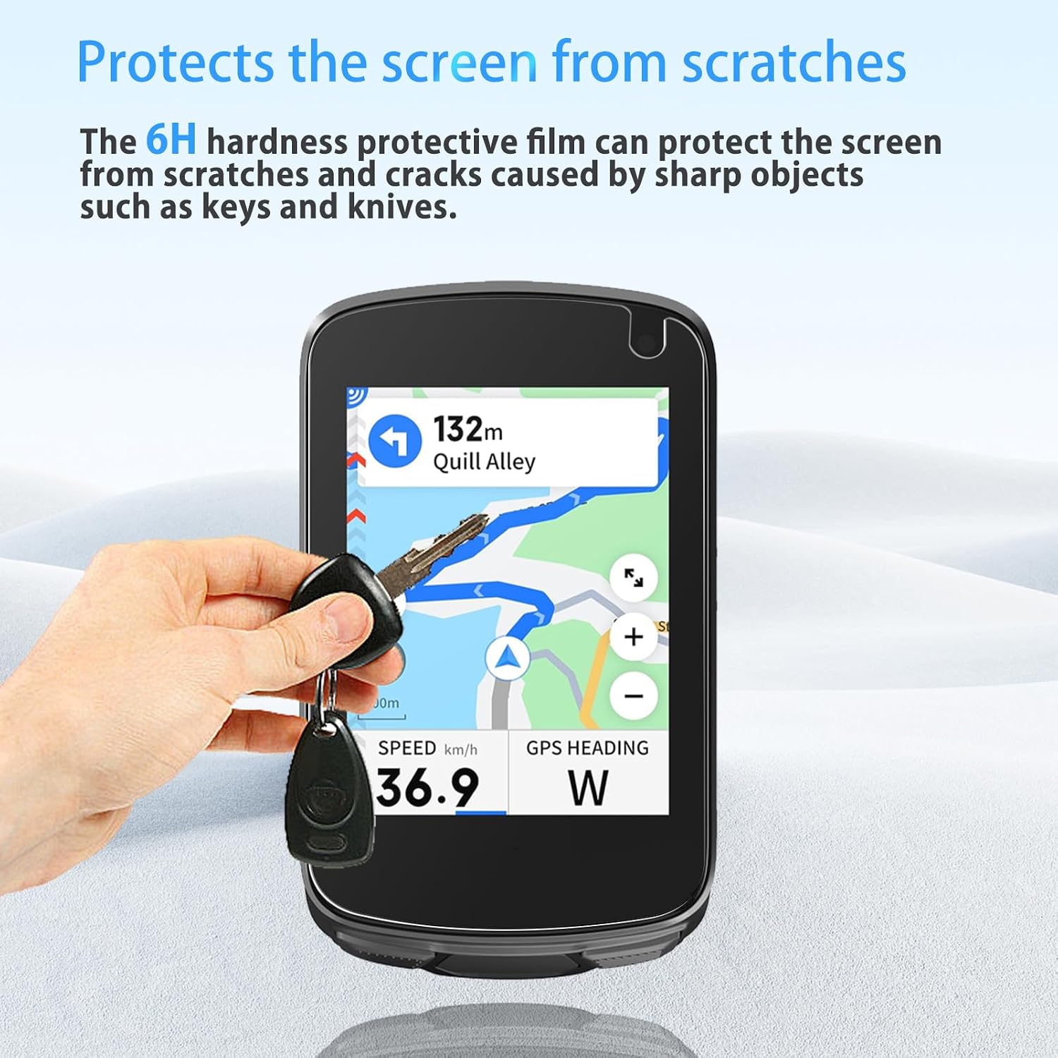 NOUKAJU [4Pack] Screen Protector for GEOID CC700 Pro, HD Protective Film,6h Hardness,Scratch,Protective Film for GEOID CC700 Pro GPS Bike/Cycling Computer(Not tempered glass)