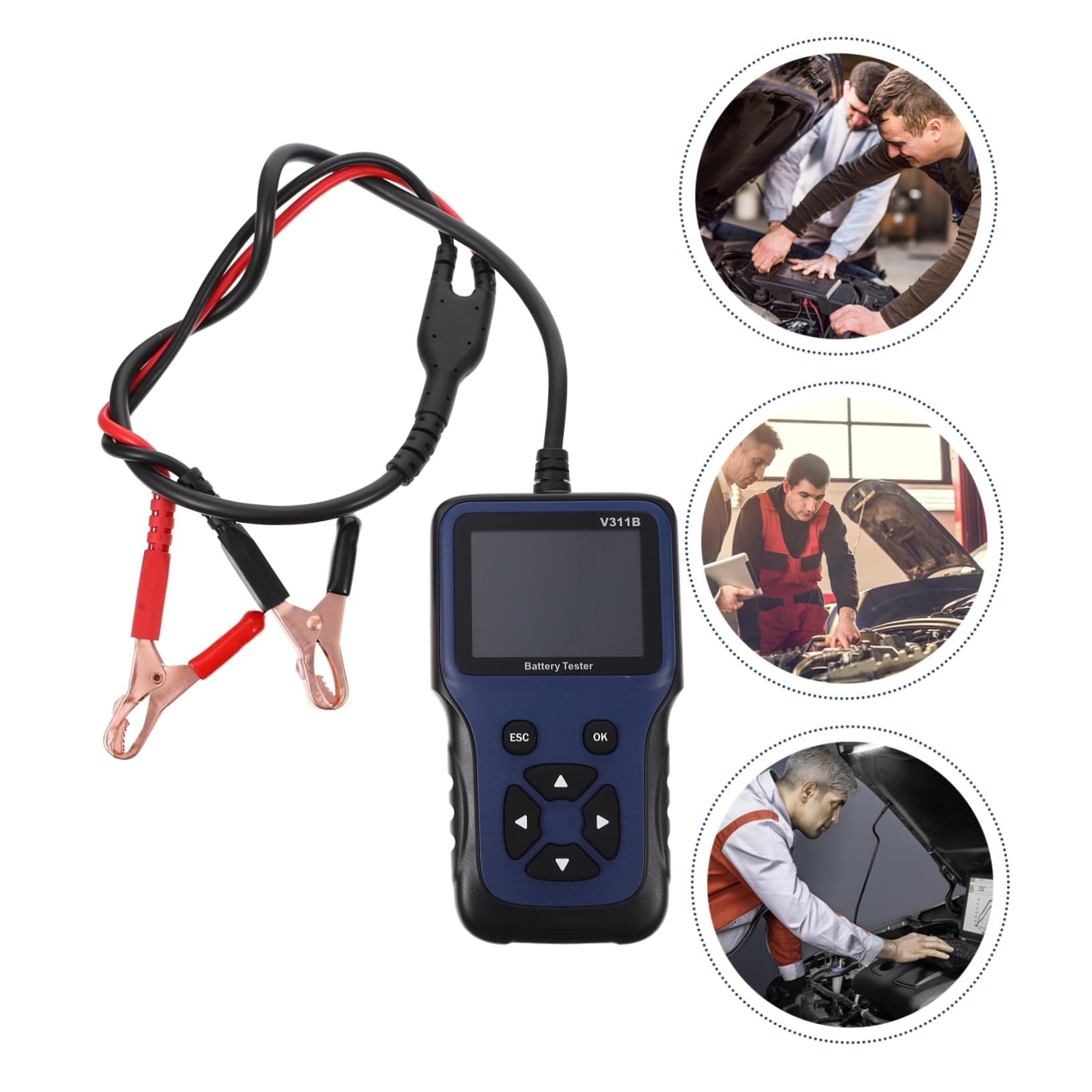 Comprobador De Baterías De Coche Con Impresora Herramienta De Prueba De Carga Para Baterías De 12V Analizador De Batería Con 9 Idiomas Suministros Para Automóviles