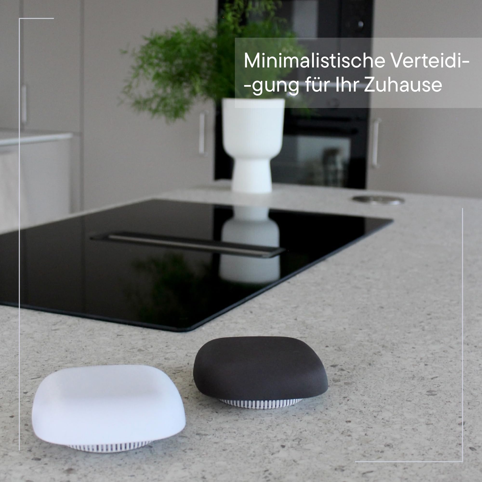 Jalo Kupu 10 Rauchmelder - 6er Pack – optischer Brandalarm für zu Hause – 10 Jahre Lithium-Batterie – skandinavisches Design – Weiß
