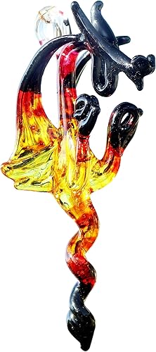 Dragón de cristal soplado hecho a mano para decoración colgante, decoración gótica de dragón de Año Nuevo chino de 4 pulgadas para el hogar, ventana