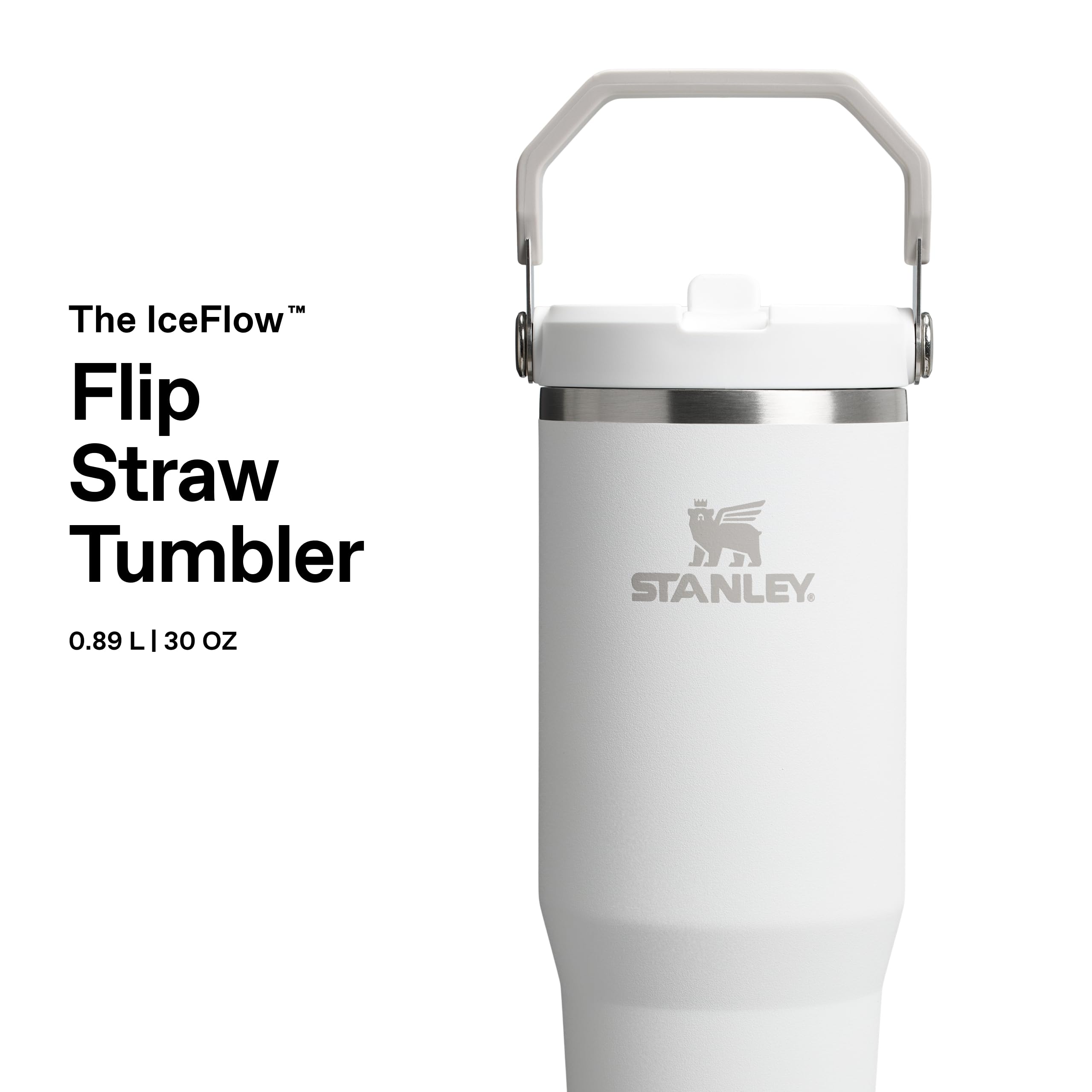 Stanley 1913 Flip Straw Tumbler Trinkflasche Mit Strohhalm 0.89L - Thermosflasche Hält 12+ Stunden Kalt - Spülmaschinenfest - Sportflasche - Wasserflasche BPA Frei - Frost