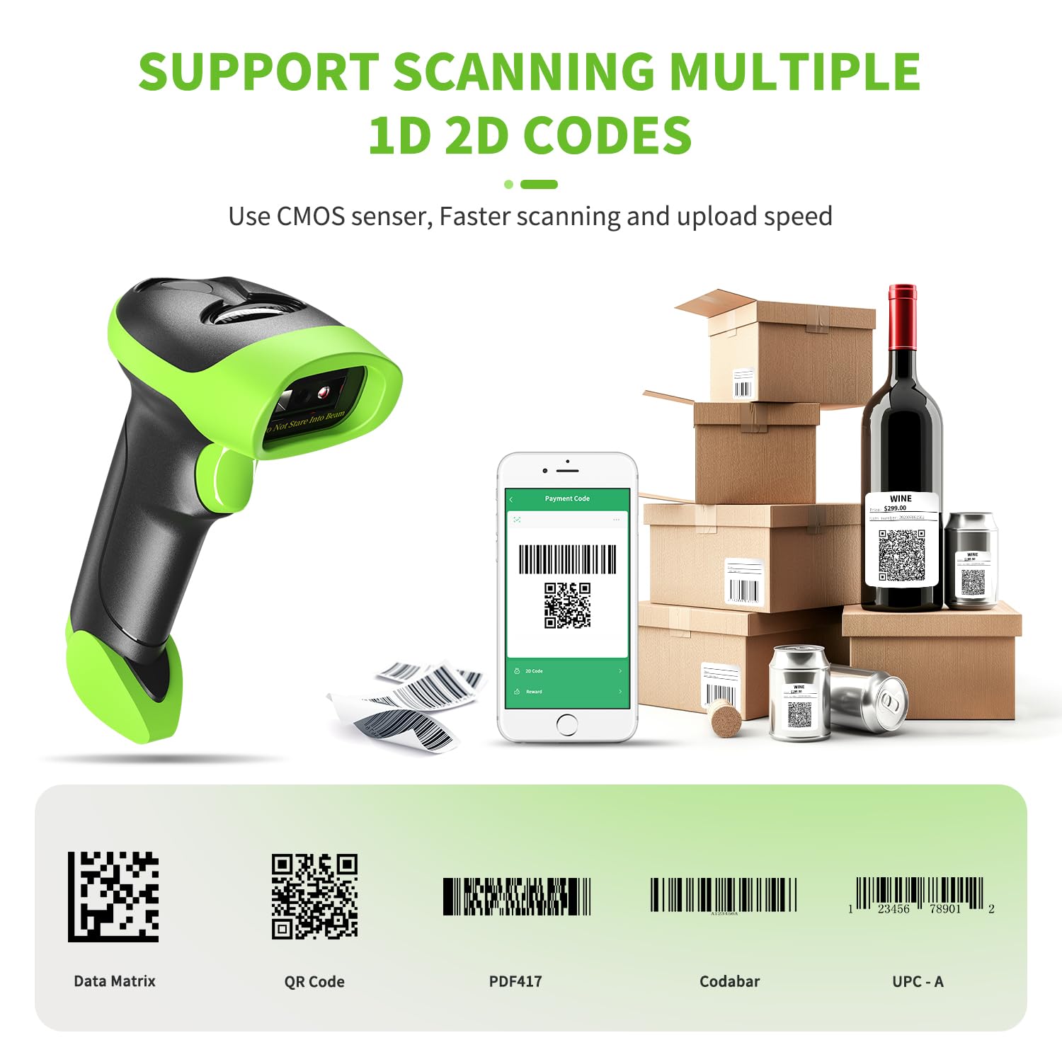 NetumScan USB bezprzewodowy skaner kodów kreskowych Bluetooth 1D 2D QR ręczny czytnik kodów kreskowych kompatybilny z komputerem do systemu POS, supermarketu, magazynu, sklepu detalicznego NSL8BL Pro