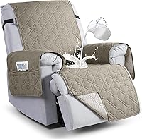 Vista 12 de VANSOFY Fundas 100% Impermeables para Silla Reclinable, Funda para Silla Reclinable Antideslizante para Perros, Protector de Muebles Lavable