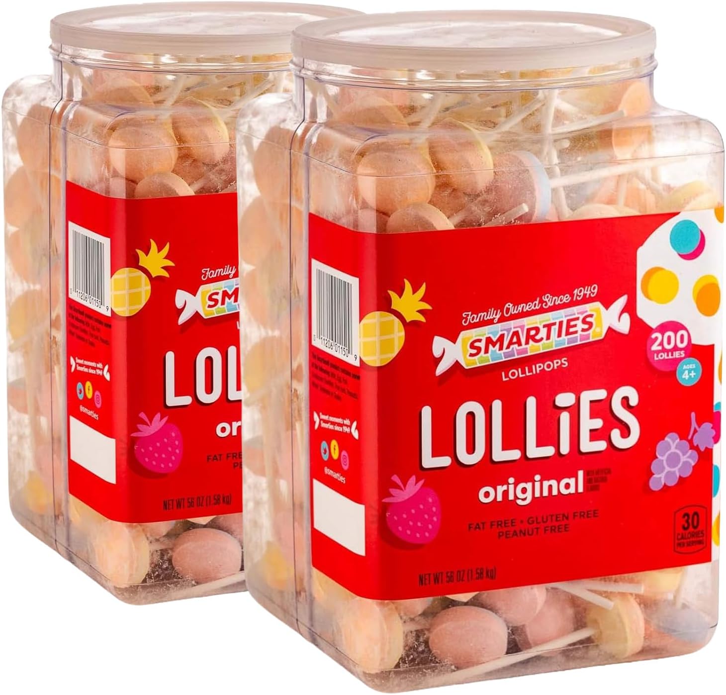 Smarties Double Lollies, 56 Ounce, 200 Count