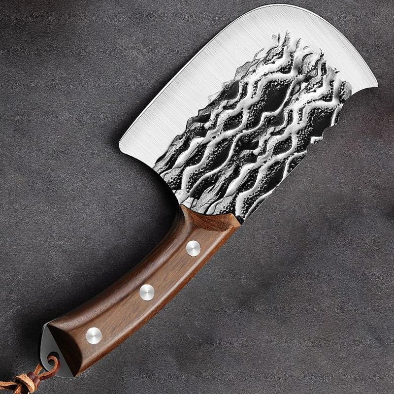 Meat Cleaver,Cleaver Knife Forged Chopper Dual Purpose Splitting Knife Specialized Butcher's Knife Meat Chopper Boning Knife Meat Cutting Knife, LAMAJIGA5844