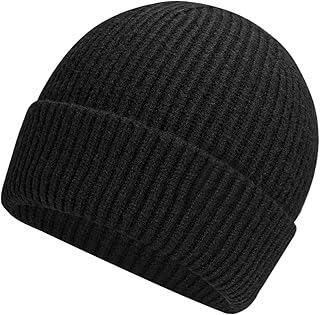 Oversize XXL Beanie Hat for Big Heads 23.6"-25.6", Large Winter Knit Hats Ribbed Stocking