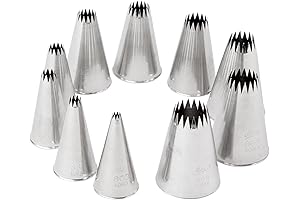 Ateco 870 - French Star Pastry Tips Set (860-869)