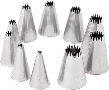 Ateco 870 - French Star Pastry Tips Set 860-869