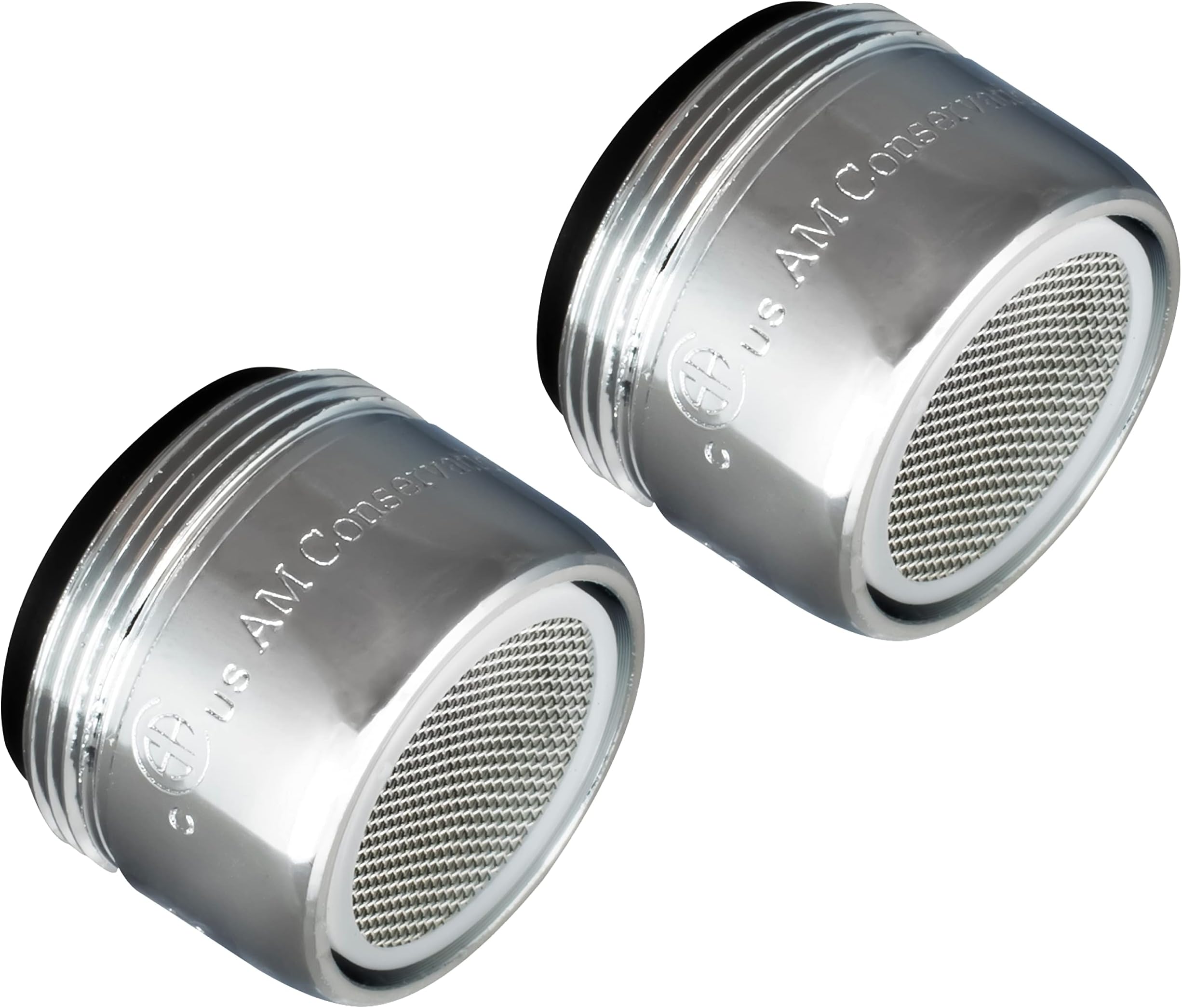 Niagara Conservation 1.5 GPM 0.9-in. Pressure-Compensating Standard Bubble-Spray Faucet Aerator in Chrome, 2-Pack FA012CPB1-WS-2 | CA Compliant Bathroom Sink Faucet and Kitchen Sink Aerator