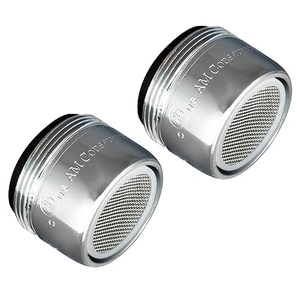 AM Conservation Group, Inc. FA012CPB1-WS-2 Simply Conserve Two Pack of Low Flow 1.5 GPM WaterSense Standard Faucet Aerators