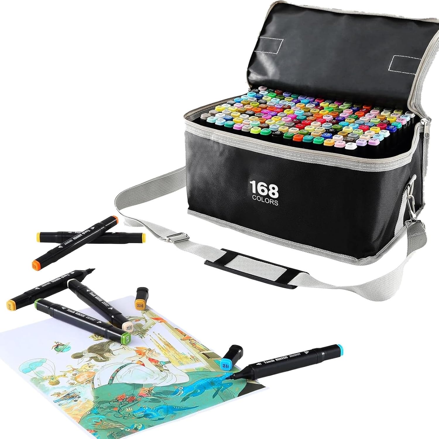 SOSINYA 168 Colours Graffiti Pens, Twin Tip Marker, Permanent Marker