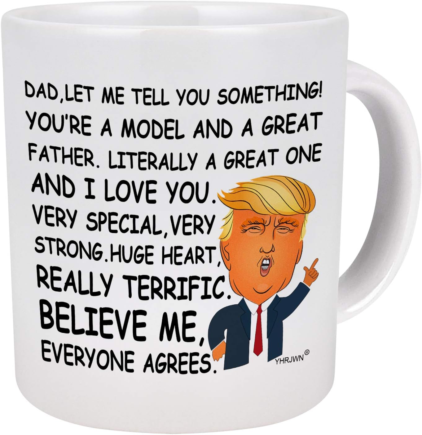 Dad Coffee Mug Dad Gifts from Daughter Trump Dad Mug Coffee Mug for Dad Funny Trump Mugs Christmas Birthday Father’s Day Gifts for Father 11Oz