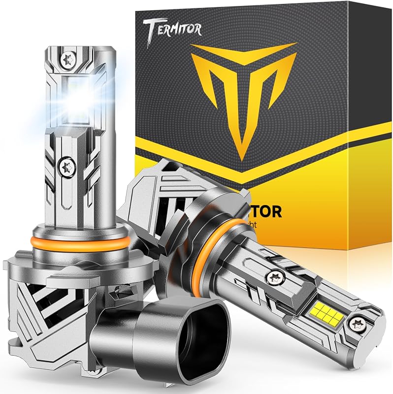 Lâmpadas automotivas LED 9012/HIR2 Termitor 6500K com design mini – Par com 2 unidades