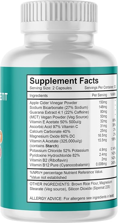 Lean X - Natural Ingredients - Vegan - Weight Management Capsules - One Months Supply - 60 Capsules
