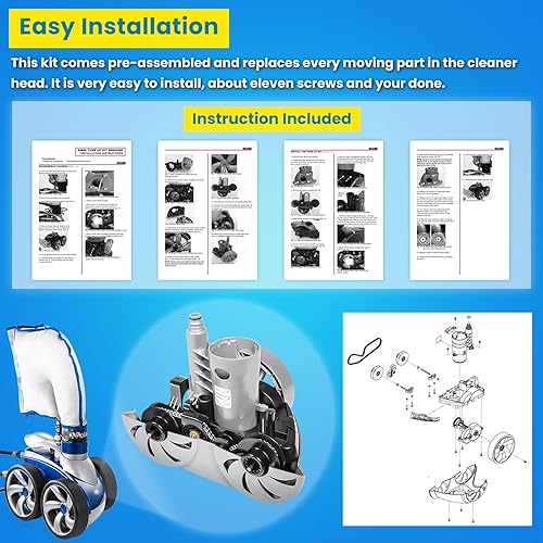Miniatura 7 de Repuesto para Zodiac Polaris R0543200 3900 Sport Robotic Pool Cleaner Rebuild Kit Tune-Up Kit Accesorio También para P39 Sport Pressure Limpiador de