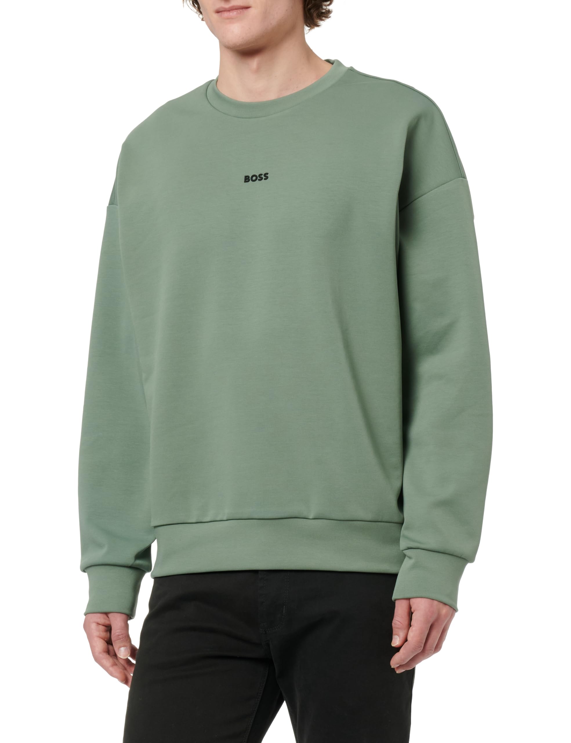 BOSS Men's Stenson Sweatshirt, Open Green, M