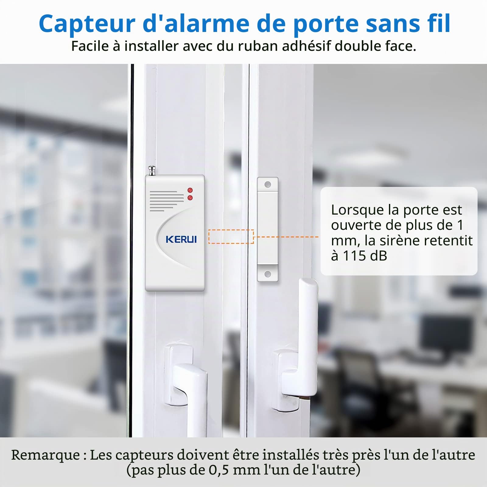 Alarme Maison sans Fil, Alarme Maison 10 Pièces avec115dB Sirène Alarme Porte Télécommande Detecteur de Mouvement Ring Alarm Système de Sécurité Kit pour Alarme Garage/Camping Car