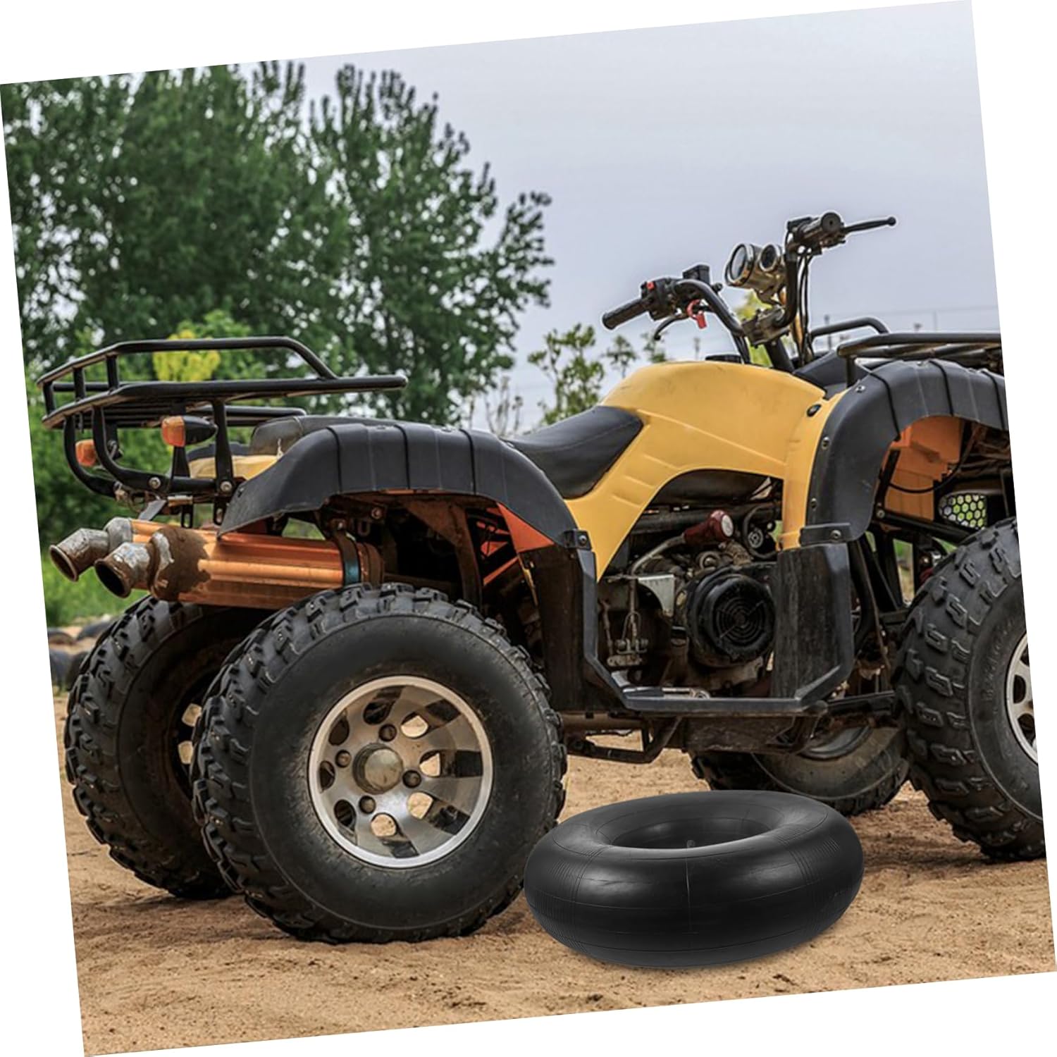 Mikinona Lawn Mower Rubber Inner Tube Replacement for Four-wheel Mowers for Golf Carts Versatile Tire Tube for Performance Grass