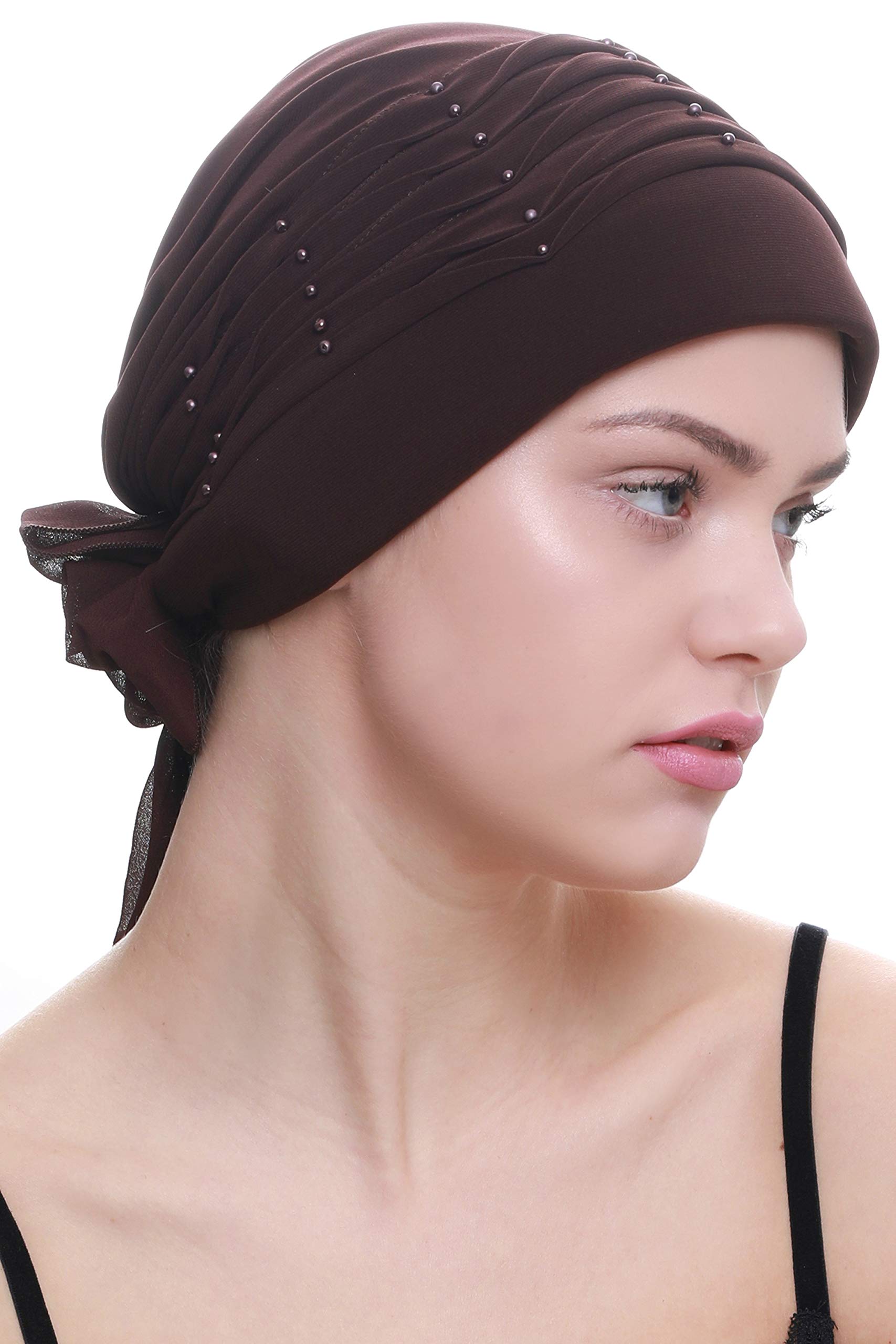 Deresina Headwear Women's Brown Deresina Chemo Headwear Twisted Hat ( - One Size)