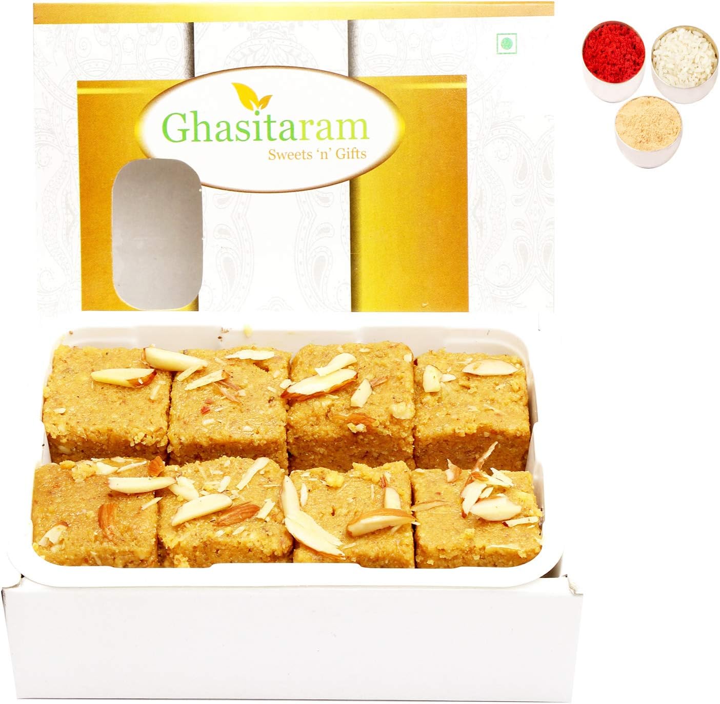 Ghasitaram GiftsBhaidooj Gifts Sweets - Nani's Special Besan Barfi 200 GMS