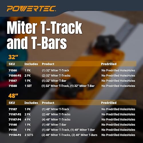 Vista 26 de Barra T de inglete de aluminio de POWERTEC