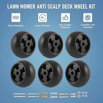 Amazon.co.jp: DICMIC 芝刈り機 スカルプ防止デッキホイールキット 6個