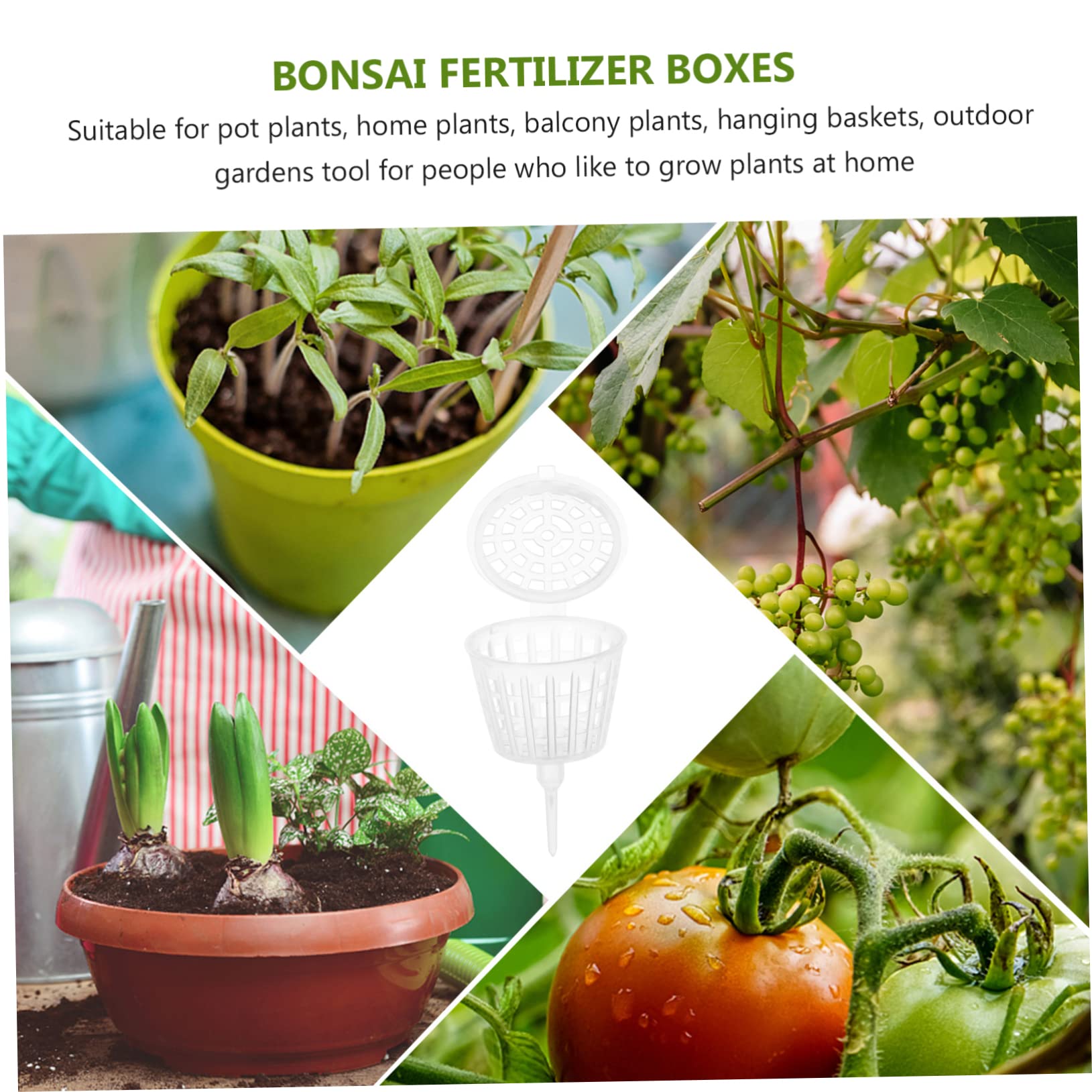 SOIMISS Caja De Fertilizantes Para Plantas De Bonsái De Interior Soporte Para Fertilizantes De Jardín Cesta De De Liberación Lenta Cesta De 30 piezas*4