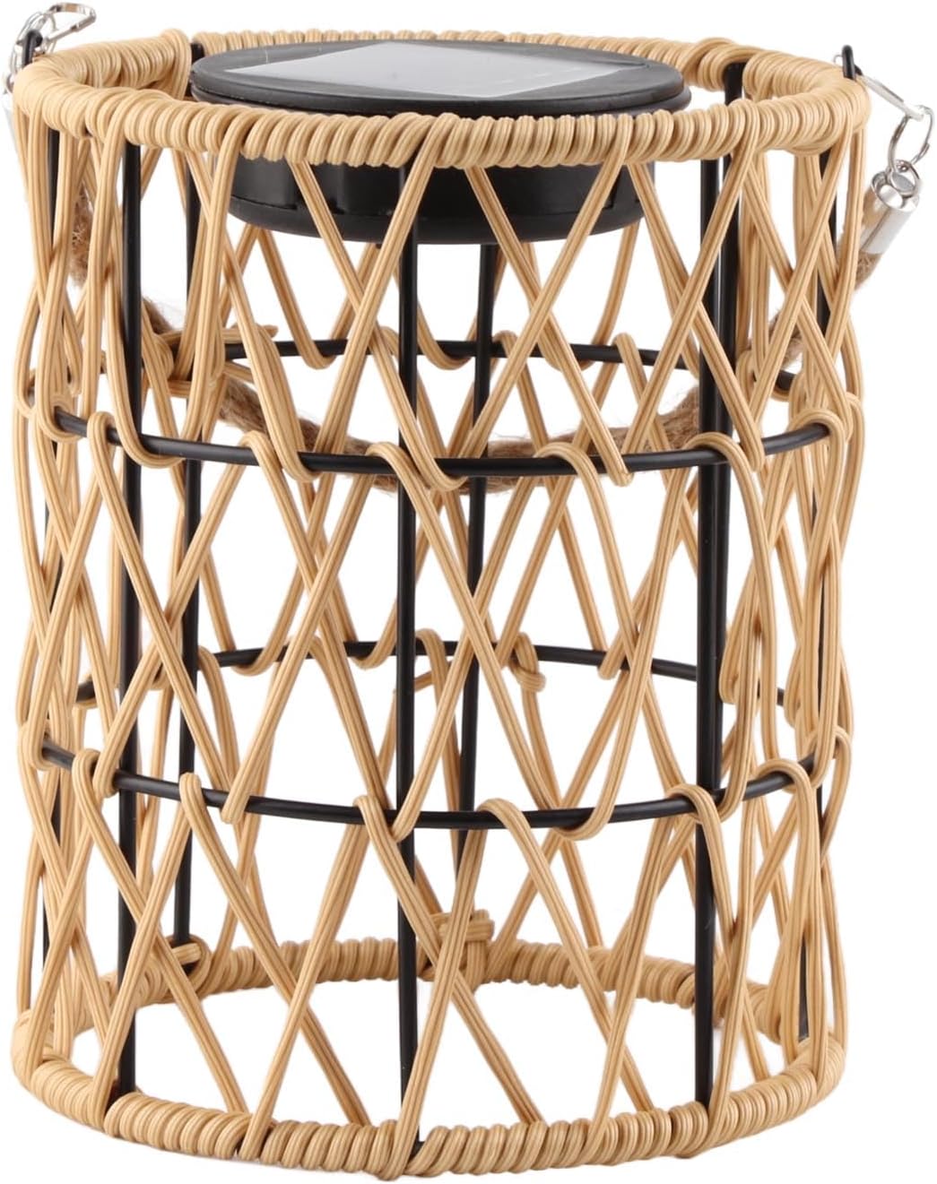 Hilitand Solar Hanging Lantern, Decorative Rattan Lantern with Warm Light, IP44 Waterproof, for Patio Garden Yard, Hilitand9byzogq32f
