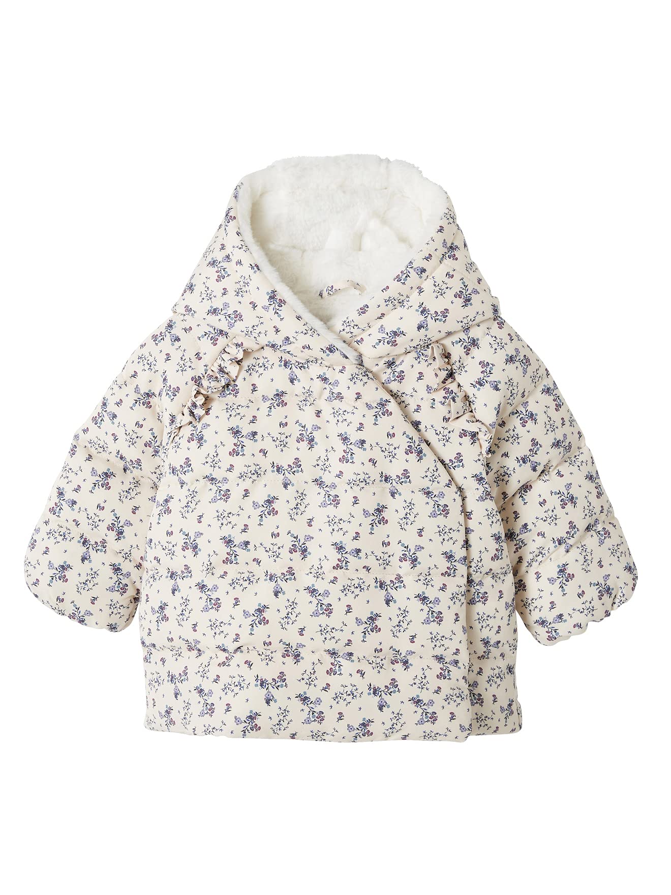Vertbaudet Gefütterte Baby Steppjacke, Wickelform, Recycling-Polyester