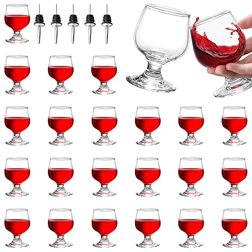 3.5oz/100ml Mini Brandy Shot Glasses Bulk of 24 with 5