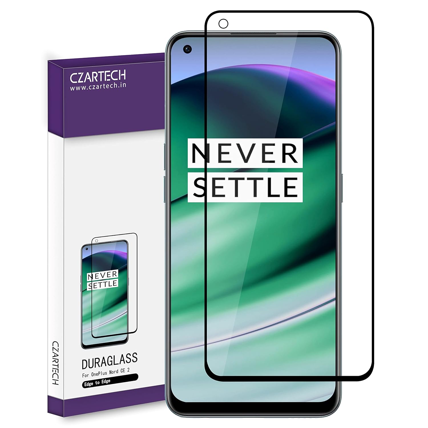 CZARTECH Tempered Glass Screen Guard For Oneplus Nord Ce 2 5G Screen