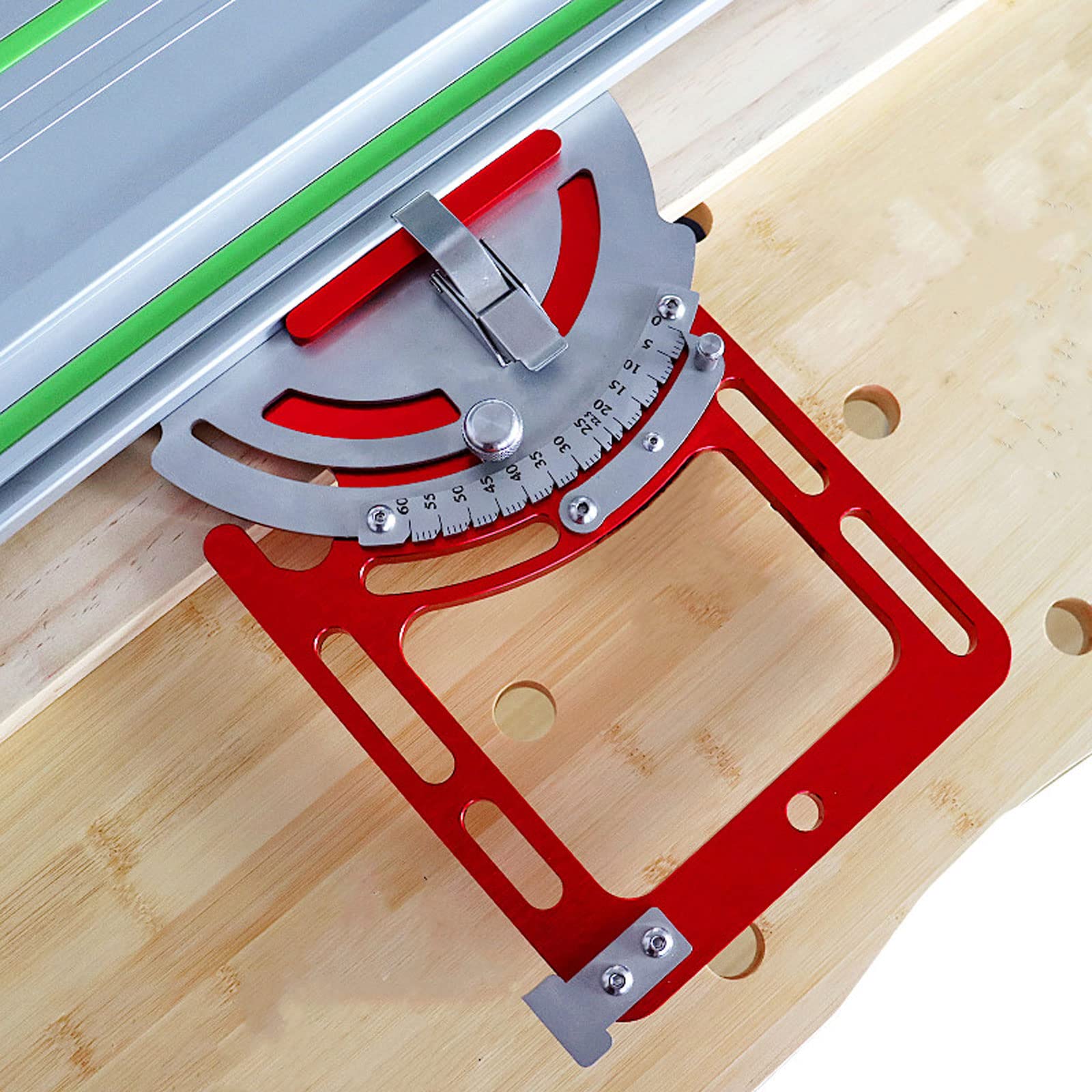 Snapklik.com : Woodworking Guide Rail Clamp, Adjustable 0-60 Rotate ...