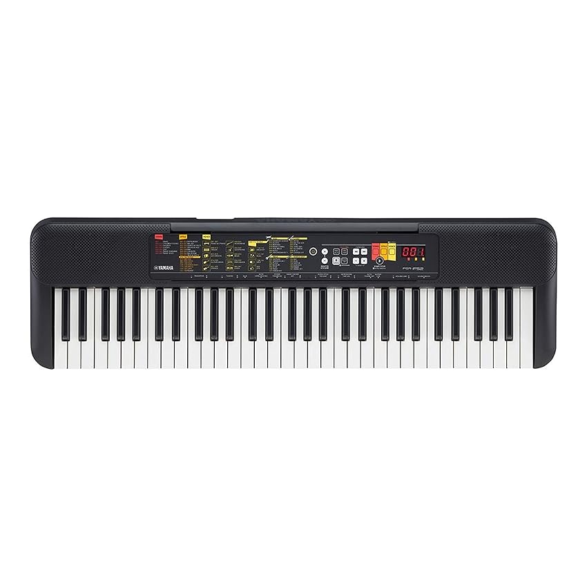 Yamaha Digital Keyboard PSR-F52, Tastiera Digitale Compatta per Principianti con 61 Tasti, 144 Voci Strumentali e 158 Stili di Accompagnamento