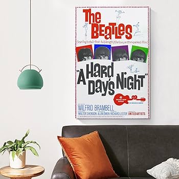 Amazon.co.jp: A Hard Day's Night古典映画のポスタービートルズ