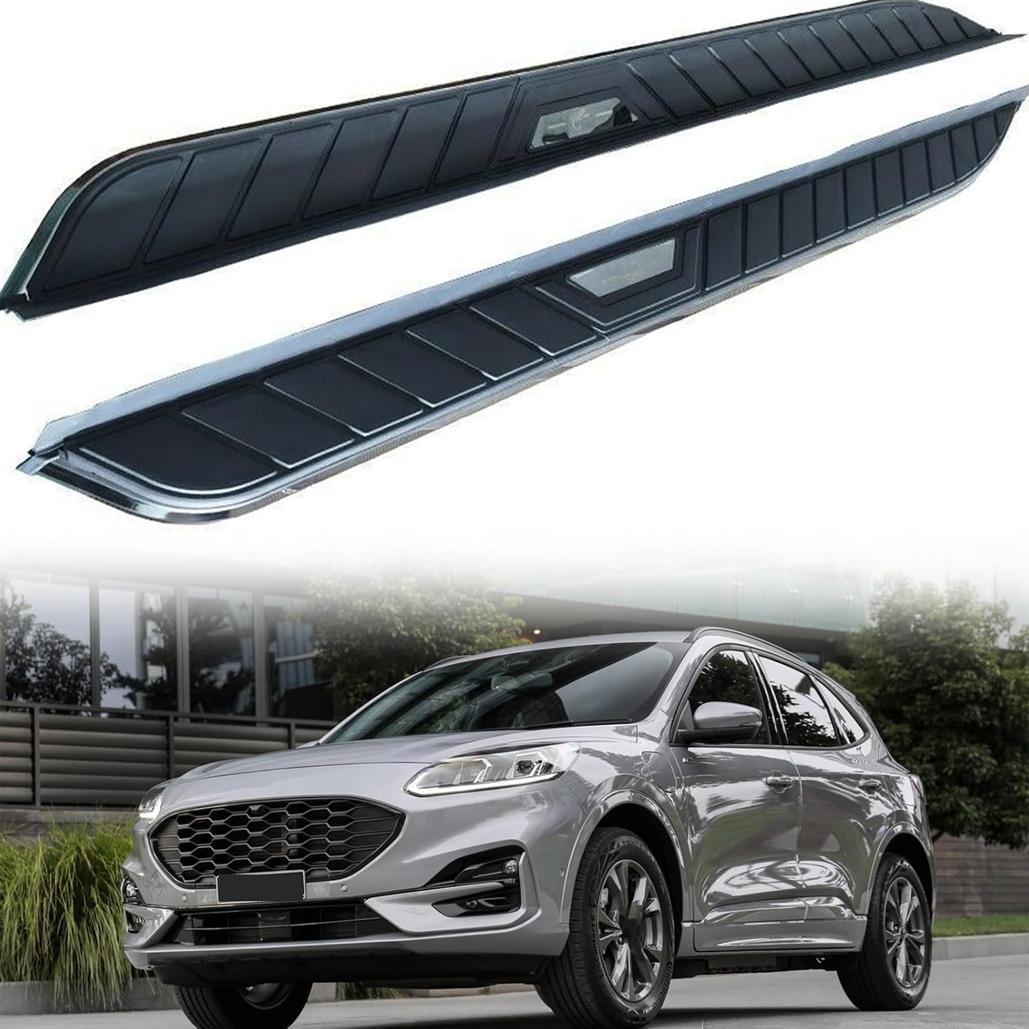 2 PCS Running Boards Fits for All New F Escape 2020 2021 2022 Black Nerf Bar Side Steps