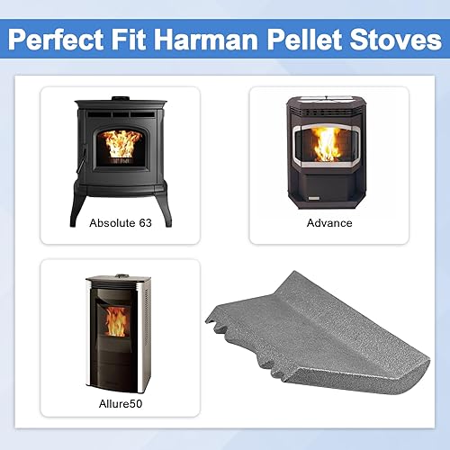Miniatura 2 de Criditpid Reemplazo 3-00-06644 Guía de llama para Harman Advance, Absolute 63, Allure 50 Estufa de Pellets, Burn Pot Top.