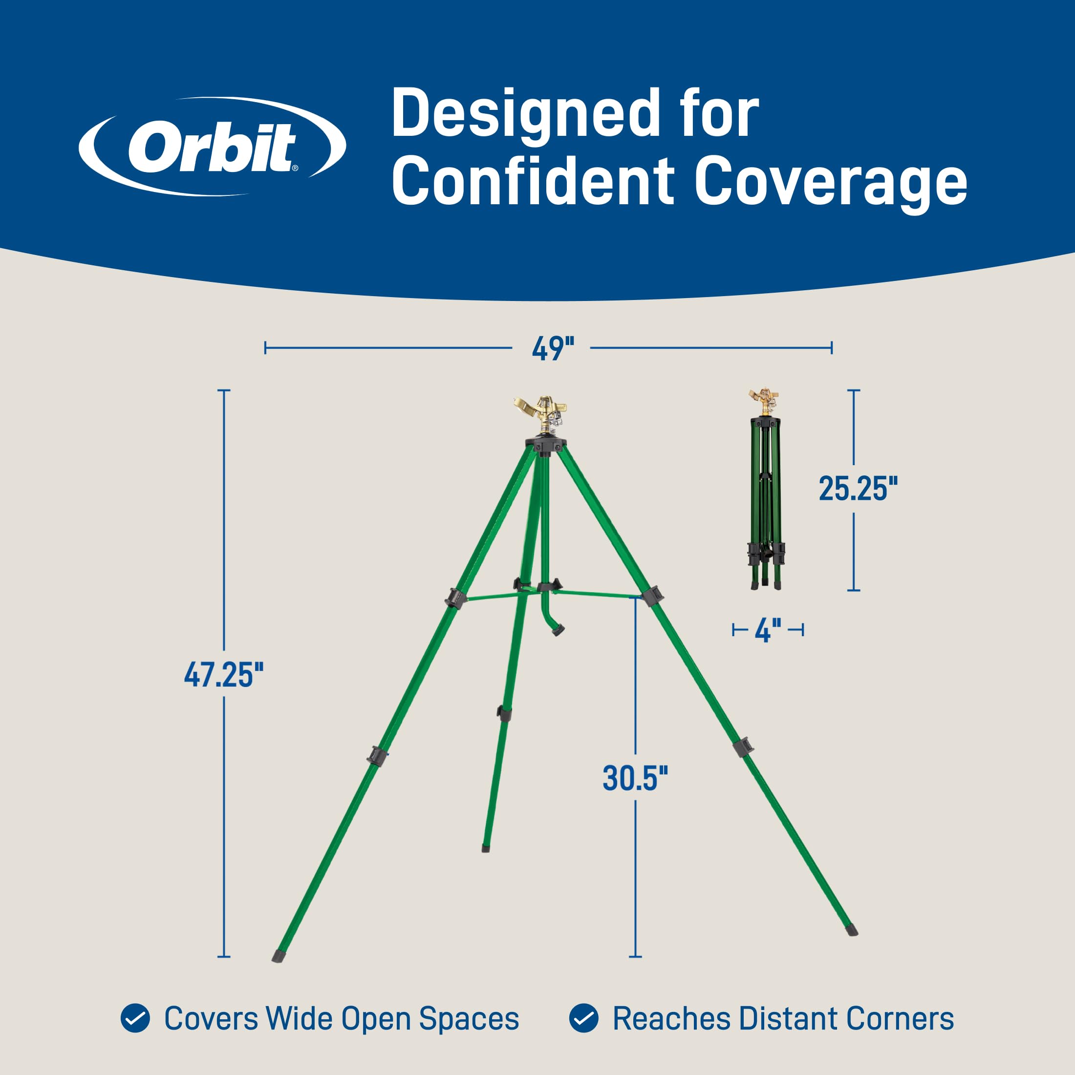 Orbit 58308 Tripod Base with Brass Impact
